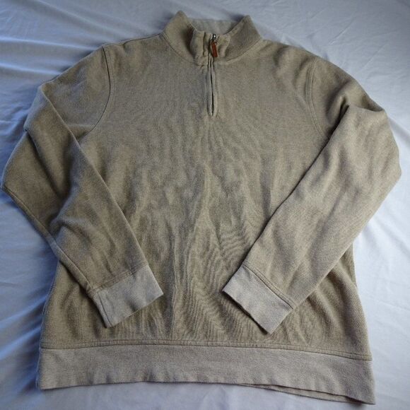 Nordstrom Men's Shop 1/4 Zip Sweater 100% Cotton Size L - Picture 3 of 11